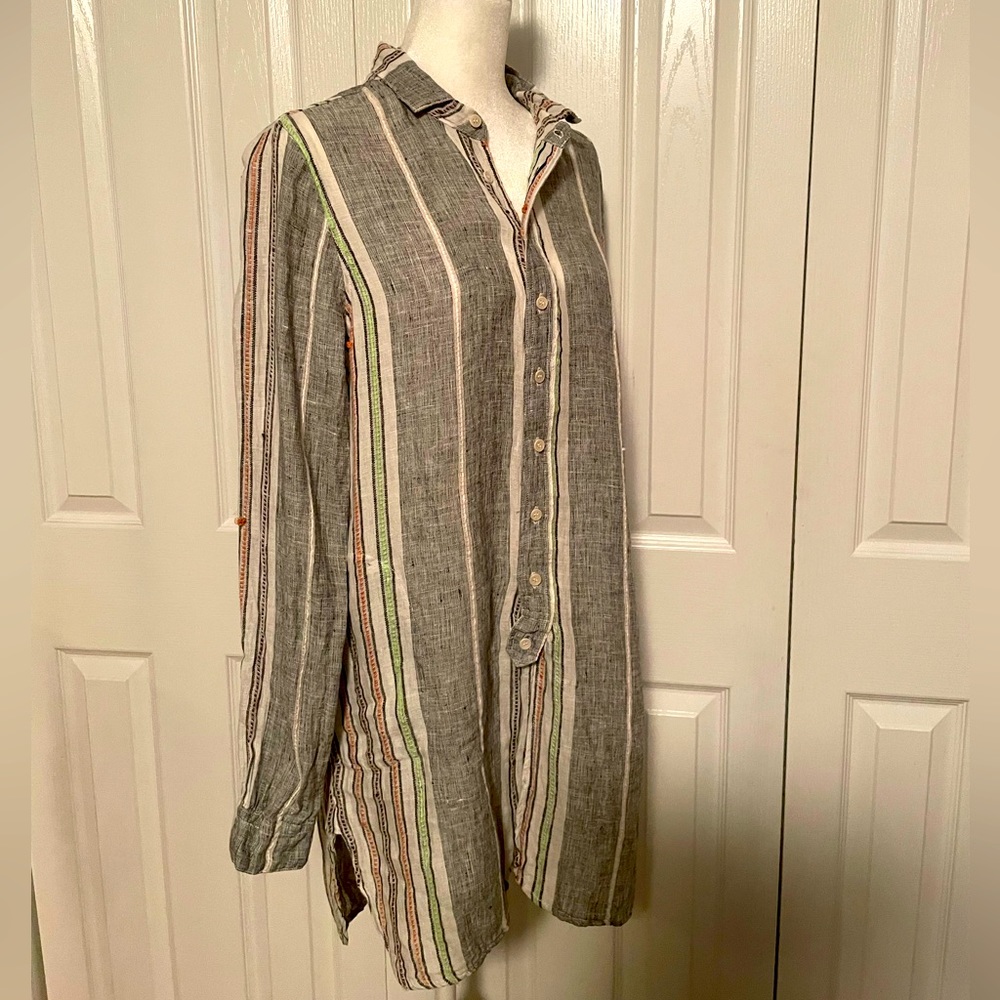 CP Shades Striped Linen Tunic Free People Beach